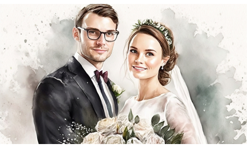 Romantic Wedding Couple Painting Ideas to Decorate Your Special Day.