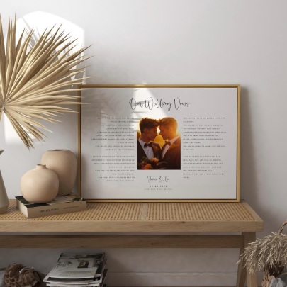 Personalised Vow Keepsake Print His & Her