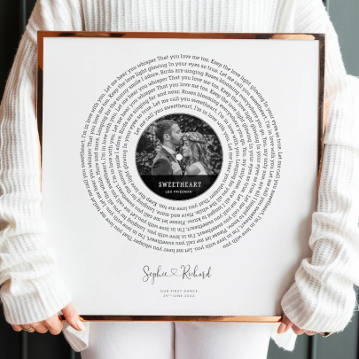 Personalised Gift Song Lyrics Wall Art