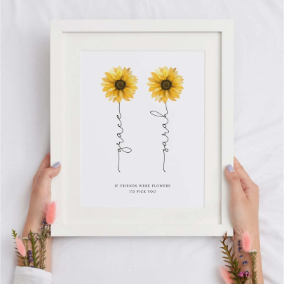 Personalised Friendship Print, Best Friend Print