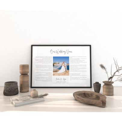 Personalised Vow Keepsake Print His & Her