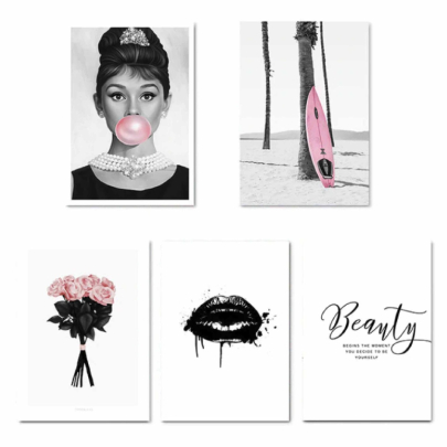 Audrey Bubble Fashion Poster