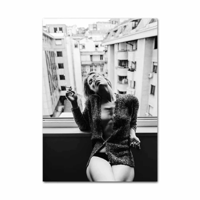 Smoke Girl Fashion Poster