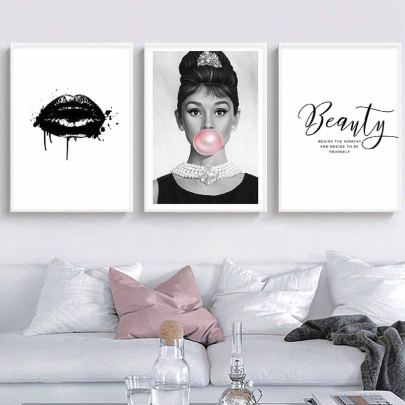 Audrey Bubble Fashion Poster