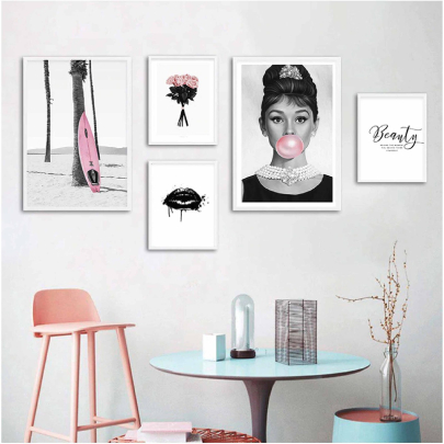 Audrey Bubble Fashion Poster