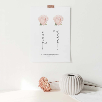 Personalised Friendship Print, Best Friend Print