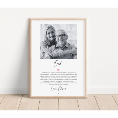 Personalized Photo Print For Dad