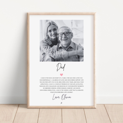 Personalized Photo Print For Dad