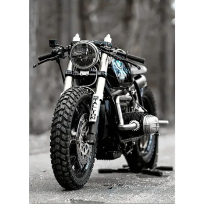 Race Classic Motorcycle Girl Posters