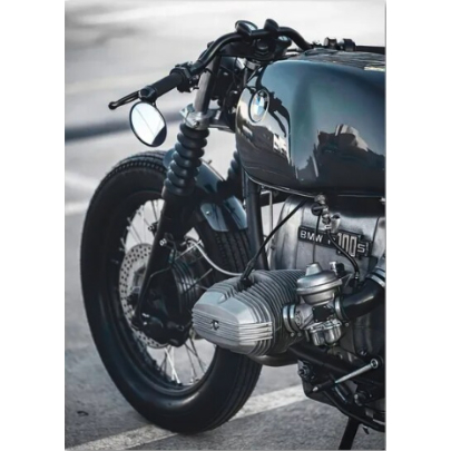 Race Classic Motorcycle Girl Posters