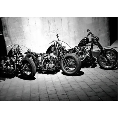 Race Classic Motorcycle Girl Posters