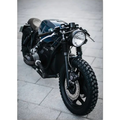 Race Classic Motorcycle Girl Posters