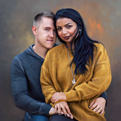Couple Portrait Painting