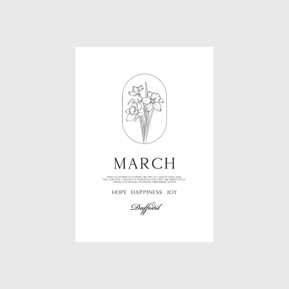 March Birth Flower Print