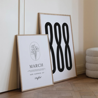 March Birth Flower Print