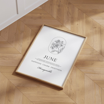 June Birth Flower Print