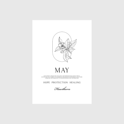 May Birth Flower Print