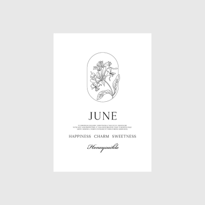 June Birth Flower Print