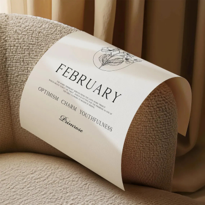 February Birth Flower Print