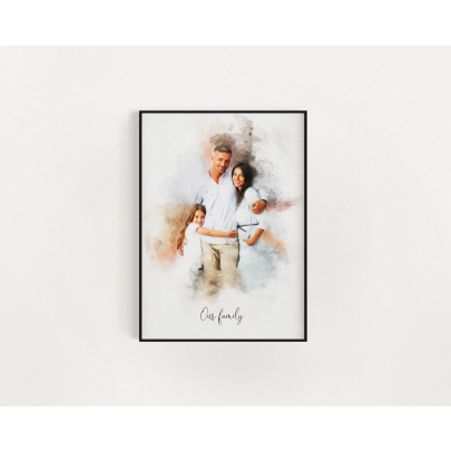 Personalised Watercolor Family Painting 