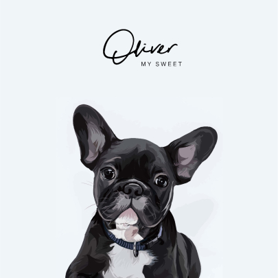 Oliver Pet Portrait Poster
