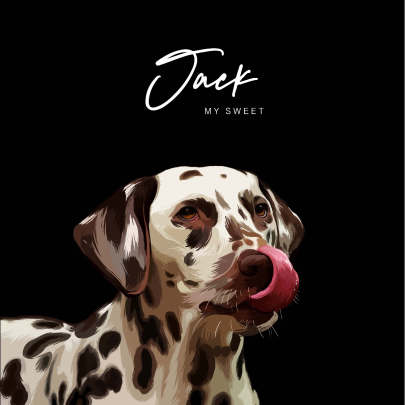 Jack Pet Portrait Poster Personalised Gift