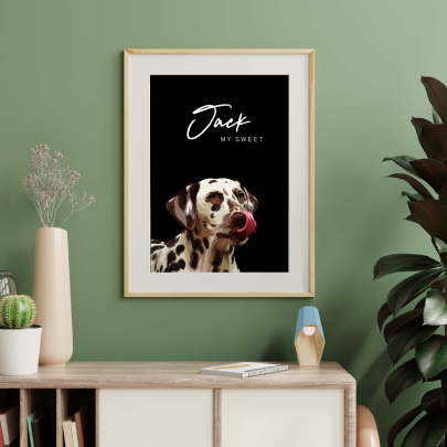 Jack Pet Portrait Poster Personalised Gift