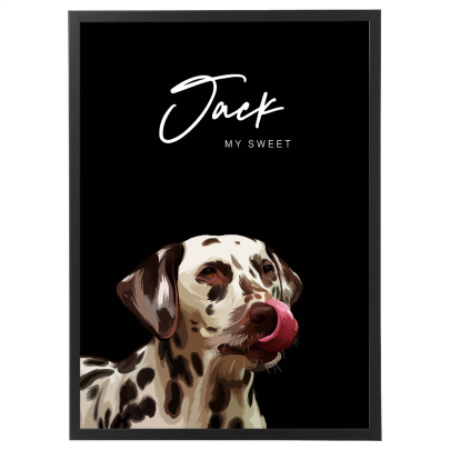 Jack Pet Portrait Poster Personalised Gift
