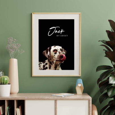 Modern Custom Pet Portrait Personalised Gift