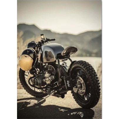 Classic Motorcycle Girl Wall Art Canvas Painting Posters 