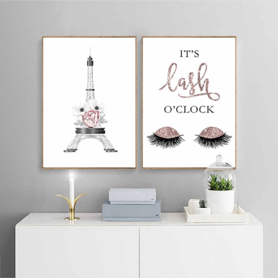 Pink Paris Fashion Poster