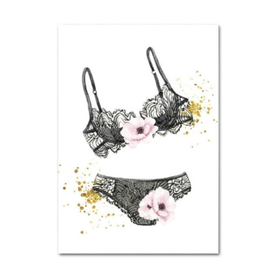 Pink Paris Fashion Poster