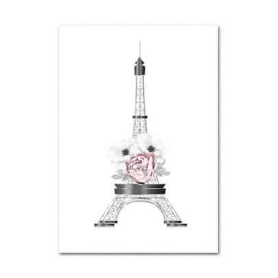 Pink Paris Fashion Poster