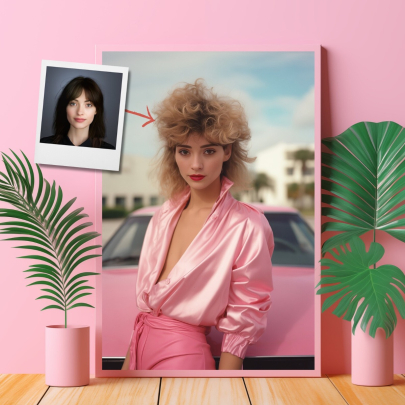 Personalised 80s Custom Portrait From Photo