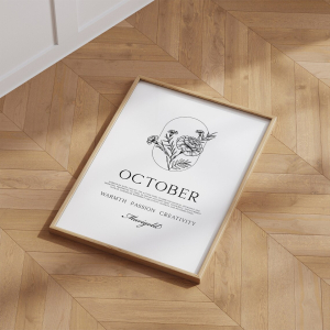 October Birth Flower Print