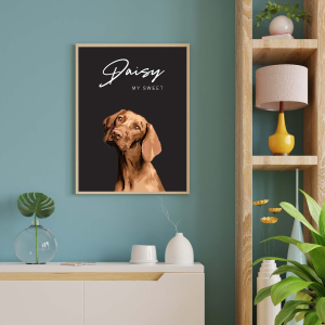 No 1 Daisy Pet Portrait Poster Personalised Gift 