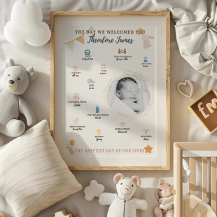 Personalised Baby Birth Print