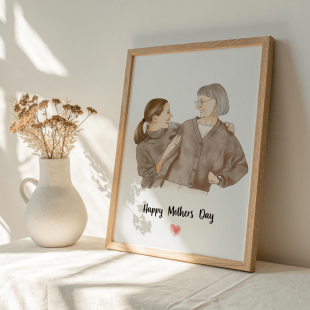 Custom Hand-Drawn Watercolor Portrait