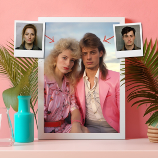 Personalised 80s Custom Portrait From Photo