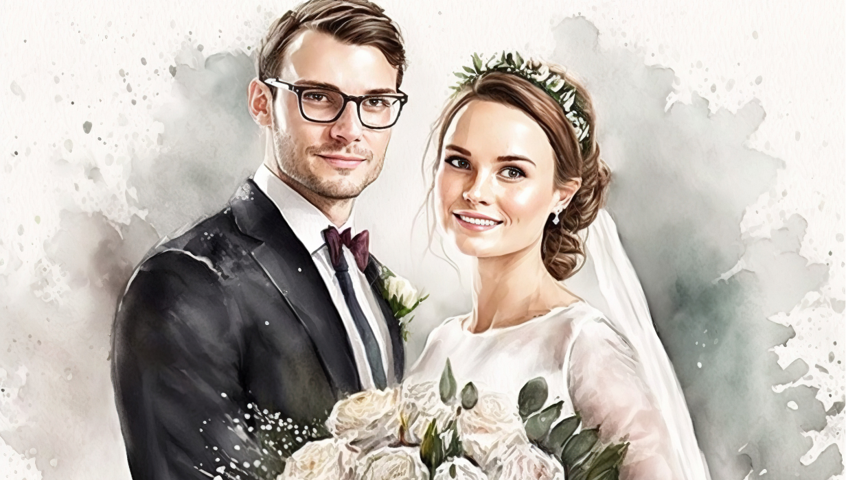 Romantic Wedding Couple Painting Ideas to Decorate Your Special Day.